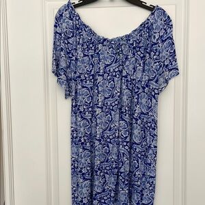 Lucky Brand royal blue and white top in size 1X